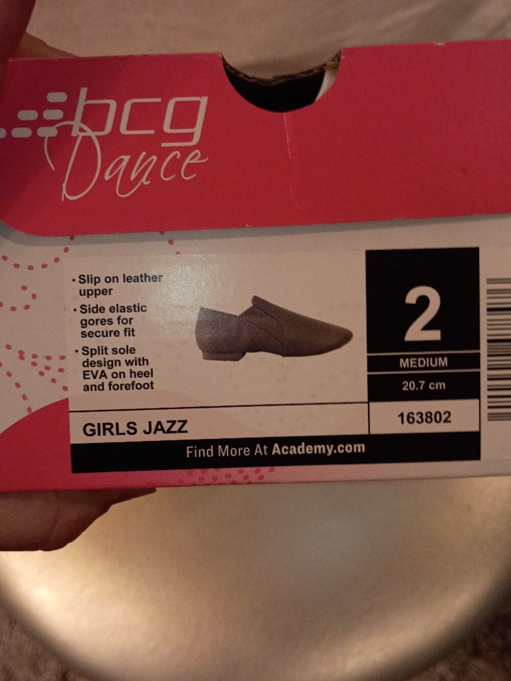 NWT In Original Box BCG Dance Girls Tan Leather Jazz Shoes